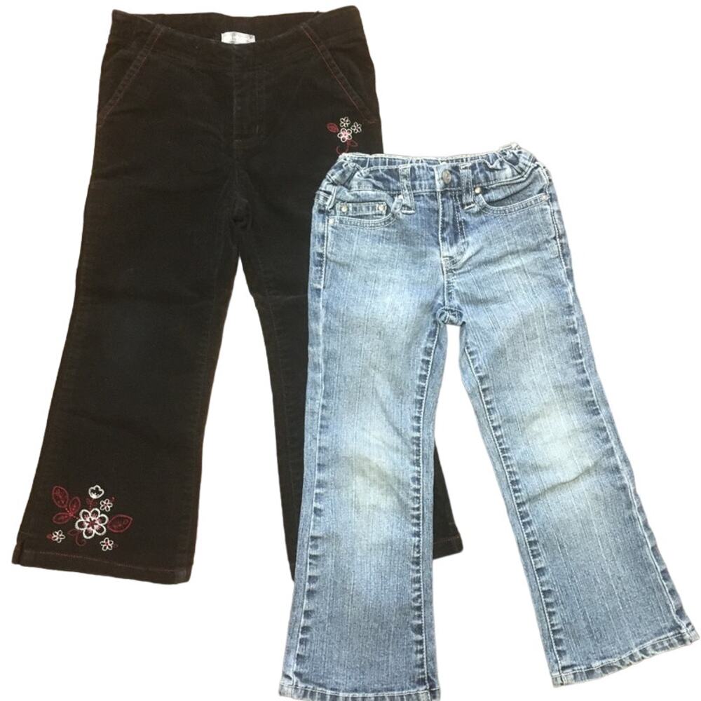 VTG (2) Pair Flared Leg Bottoms  Jeans & Corduroys  Y2K SZ 4